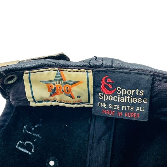 Vintage Sports Specialties Black Leather NBA San Antonio Spurs Hat Script - Picture 6 of 6